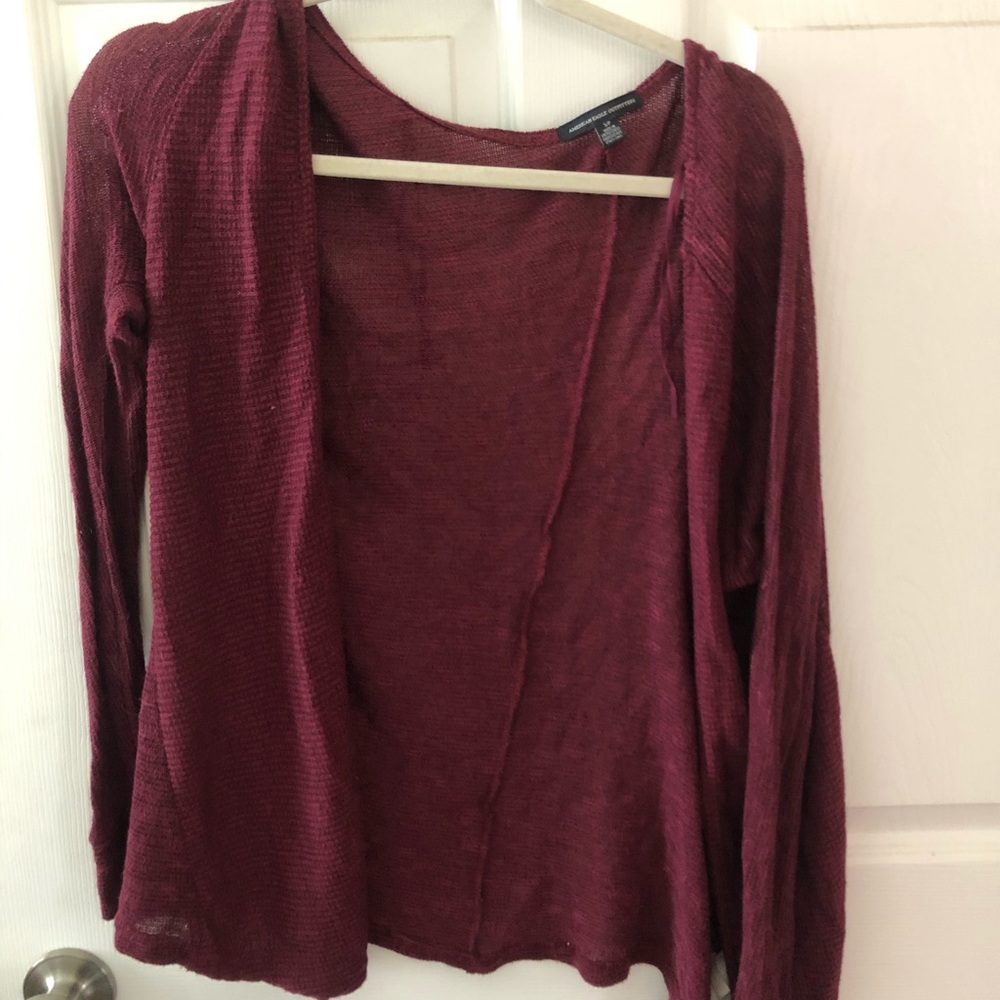 Burgundy American eagle cardigan